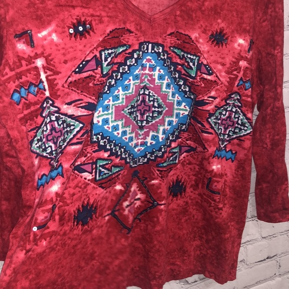 Southwestern Top by Collections Etc - Picture 2 of 5